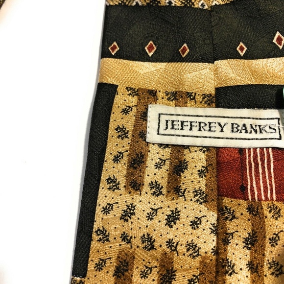 COPY - JEFFREY BANKS Mens Tie SILK MENS NECK TIE Multi Pa - Picture 5 of 7